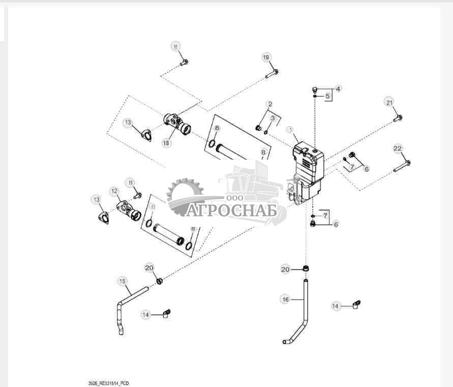 3926 Корпус термостата 